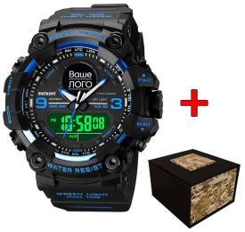 Наручний годинник Patriot 001BUUA Ваше лого + Коробка Black Blue (1201-0047)