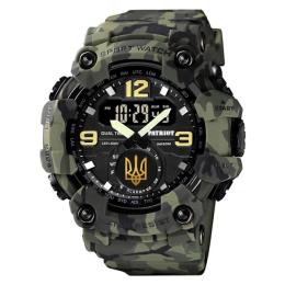 Наручний годинник Patriot 004CMGRUAGD Тризуб золото + Коробка. Green Camo (1201-0143)