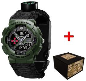 Наручний годинник Patriot 005AGSU ЗСУ Паракордовий ремінець + Коробка Black (1201-0341)
