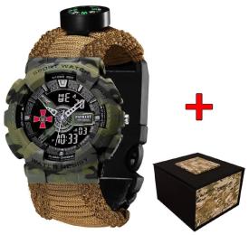 Наручний годинник Patriot 005AGSU ЗСУ Паракордовий ремінець + Коробка Khaki (1201-0343)