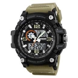 Наручний годинник Patriot 012BKKHPO Поліція + Коробка. Black Khaki (1201-0159)