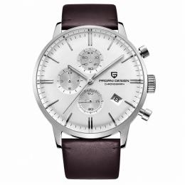 Наручний годинник Pagani Design PD-2720 Silver-White--Brown (1138-0176)