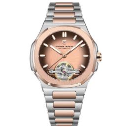 Наручний годинник Pagani Design PD-YS025 Silver-Gold-Light Brown (1138-0273)