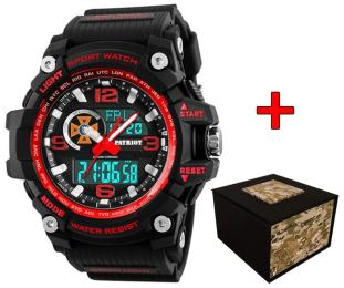 Наручний годинник Patriot 012BKRDDSNS ДСНС + Коробка Black Red (1201-0165)