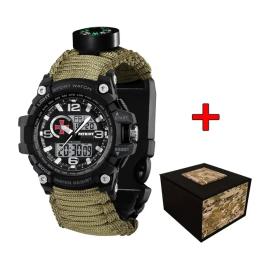 Наручний годинник Patriot 012BKSU ЗСУ Чорні Паракордовий ремінець + Коробка Army Green (1201-0316)