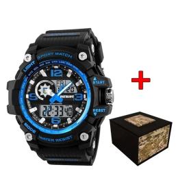 Наручний годинник Patriot 012BUBKPO Поліція + Коробка. Black Blue (1201-0162)