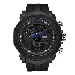 Наручний годинник Sanda 6012 Black-Blue (1044-0150)