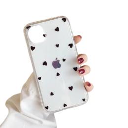 Чохол-накладка Infinity Prints Hearts 0.88mm для Apple iPhone 15 Pro Max Transparent Black