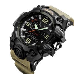 Наручний годинник Skmei 1155 Black-Khaki (1080-0744)