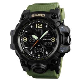 Наручний годинник Skmei 1155 Black-Military (1080-0743)