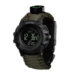Наручний годинник Skmei 1356AG + Compass Army Green (1080-0904)