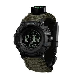 Наручний годинник Skmei 1356AGPK Tactic Compass Army Green (1080-2047)