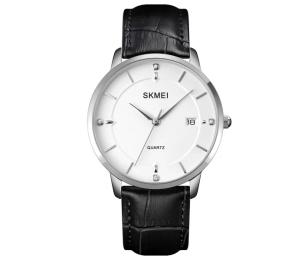 Наручний годинник Skmei 1801LSIWT Leather Silver Black (1080-1632)