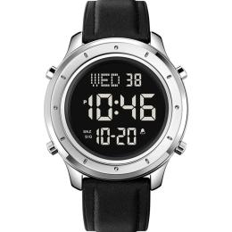 Наручний годинник Skmei 1864LSIBK Leather Silver Black (1080-2029)
