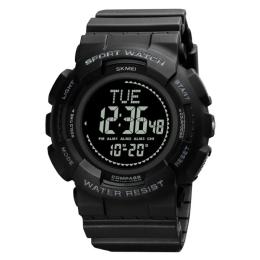 Наручний годинник Skmei 2077BK + Compass Black (1080-2035)