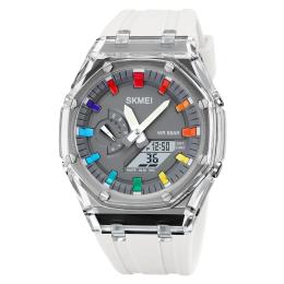 Наручний годинник Skmei 2100WTGY White gray (1080-1865)