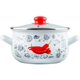 Каструля GUSTO Перчинка GT-T-118-WP White 3.1 л