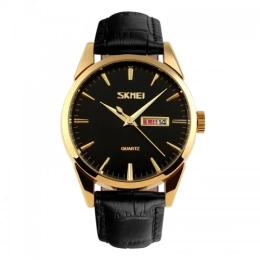 Наручний годинник Skmei 9073GDBKB men Gold Black (1080-1597)