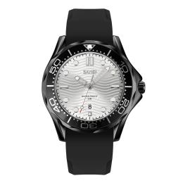 Наручний годинник Skmei 9276PBKSI Silicone strap Black Silver (1080-1554)