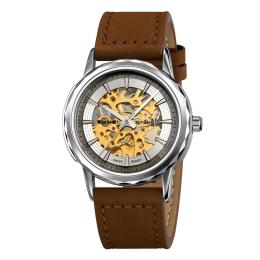 Наручний годинник Skmei M035LSIDKBN Silver-Dark Brown Leather (1080-3002)