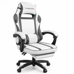 Ігрове крісло ThroneX PVC 002 White Graphit
