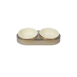 Годівниця подвійна кольорова Me&amp;Pet NMP28 (NMP28-1) White