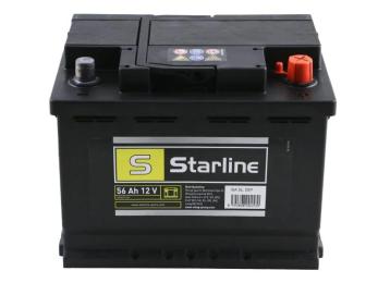 Автомобільний акумулятор Starline 12В 56Агод 480А R Plus (BA SL 55P)