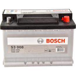 Автомобільний акумулятор Bosch S3 12В 70Агод 640А R Plus (0 092 S30 080)