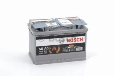 Автомобільний акумулятор Bosch S5 AGM 12В 70Агод 760А R Plus (0 092 S5A 080)