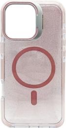 Чохол-накладка BeCover FIBRA Star Shine with MagSafe для Apple iPhone 17 Light Pink (715414)