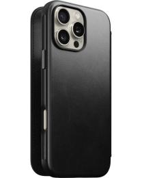 Чохол-накладка NOMAD Nomad Modern Horween Leather Case Folio for iPhone 16 Pro Black (NM01677185)