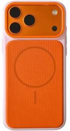 Чохол-накладка EpiK PC TechWoven Hybrid with MagSafe для Apple iPhone 17 Pro (6.3) Pink Orange