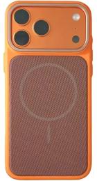 Чохол-накладка EpiK PC TechWoven Hybrid with MagSafe для Apple iPhone 17 Pro Max (6.9) Orange Brown