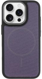 Чохол-накладка EpiK PC TechWoven Hybrid with MagSafe для Apple iPhone 16 Pro Max (6.9) Black Purple