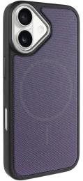Чохол-накладка EpiK PC TechWoven Hybrid with MagSafe для Apple iPhone 17 (6.3) Black Purple