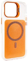 Чохол-накладка EpiK TPU + PC Jewel Sparkle with MagSafe для Apple iPhone 16 (6.1) Orange