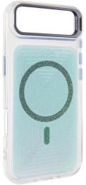 Чохол-накладка EpiK TPU + PC Jewel Sparkle with MagSafe для Apple iPhone 17 Air (6.5) Aqua Blue