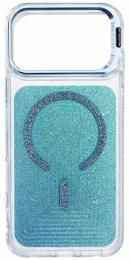 Чохол-накладка EpiK TPU + PC Jewel Sparkle with MagSafe для Apple iPhone 17 Pro (6.3) Aqua Blue