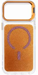 Чохол-накладка EpiK TPU + PC Jewel Sparkle with MagSafe для Apple iPhone 17 Pro (6.3) Orange