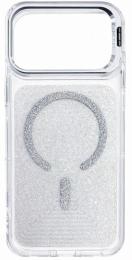 Чохол-накладка EpiK TPU + PC Jewel Sparkle with MagSafe для Apple iPhone 17 Pro Max (6.9) White