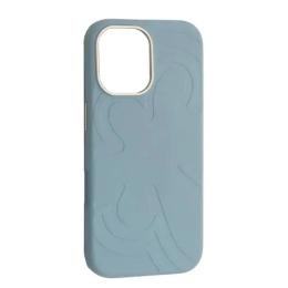 Чохол-накладка Infinity Flower Liquid Silicone Case MagSafe iPhone 16 Cloud Blue (2000001650448)