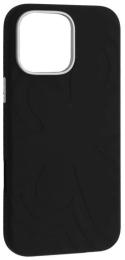 Чохол-накладка Infinity Flower Liquid Silicone Case MagSafe iPhone 16 Pro Max Black (2000001650660)