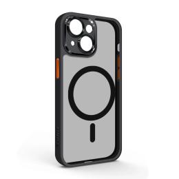 Чохол-накладка ArmorStandart Unit MagSafe SE для Apple iPhone 14 Black Orange (ARM75365)