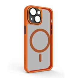 Чохол-накладка ArmorStandart Unit MagSafe SE для Apple iPhone 14 Orange Black (ARM75374)