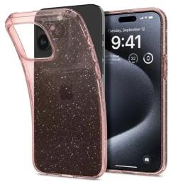 Чохол-накладка Spigen Liquid Crystal Glitter для iPhone 15 Pro Max Rose Quartz (ACS06560)