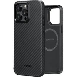 Чохол-накладка Pitaka Pitaka MagEZ Case Pro 4 Twill 1500D for iPhone 15 Pro Black Gray (KI1501PP)