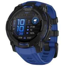 Смарт-годинник Garmin Instinct 3 45mm AMOLED Black with Bolt Blue (010-02936-43)