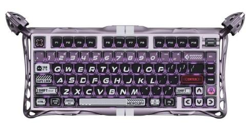 Клавіатура GravaStar Mercury V75 Pro 80keys Gateron Jade Gaming USB-A RGB Iron Purple (GSV75PRO_PL)