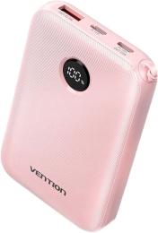 Зовнішній портативний акумулятор Vention FKAP0-C 10000mAh Pink 22.5W