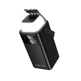 Зовнішній портативний акумулятор Borofone BJ65B High 22.5W+PD20W+four-cables 80000mAh Black